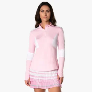 Chandail 1/4 zip Color Block Lucky in Love