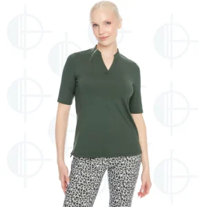 Chandail manche 3/4 col V Swing Control