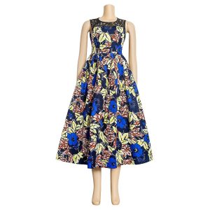 Robe de Cocktail Tissu Africain
