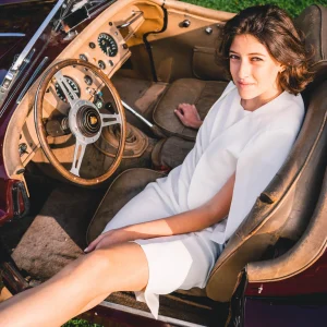 Cape en crêpe habillée HYACINTHE et robe MARINE zuc