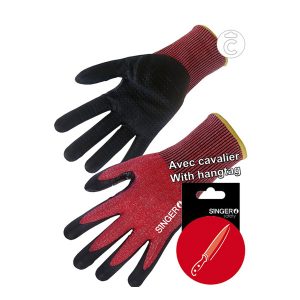 Gant nitrile mousse. Anti-coupure ID. marque SINGER SAFETY