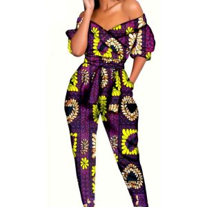 Combinaison Africaine violette