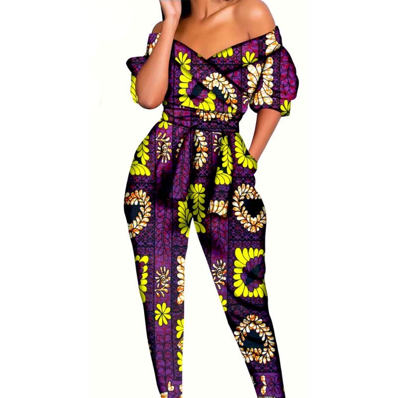 Combinaison Africaine violette – Image 2