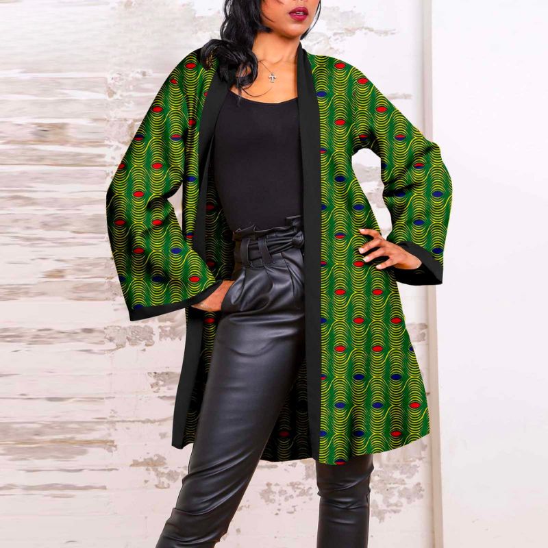 Kimono Pagne Wax Femme – Image 2