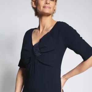 1 Robe chic KAZAN en crêpe et manches 3/4 T38