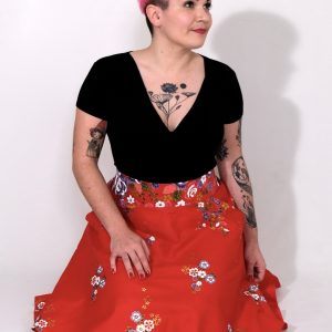 FONZY : rouge à fleurs