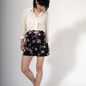 SHORT taille haute : 100% viscose
