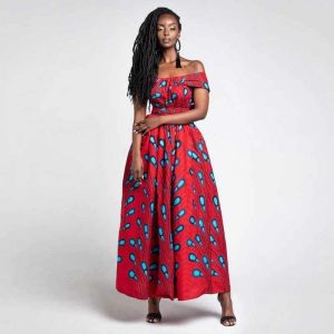 Robe de Soirée Pagne Africain