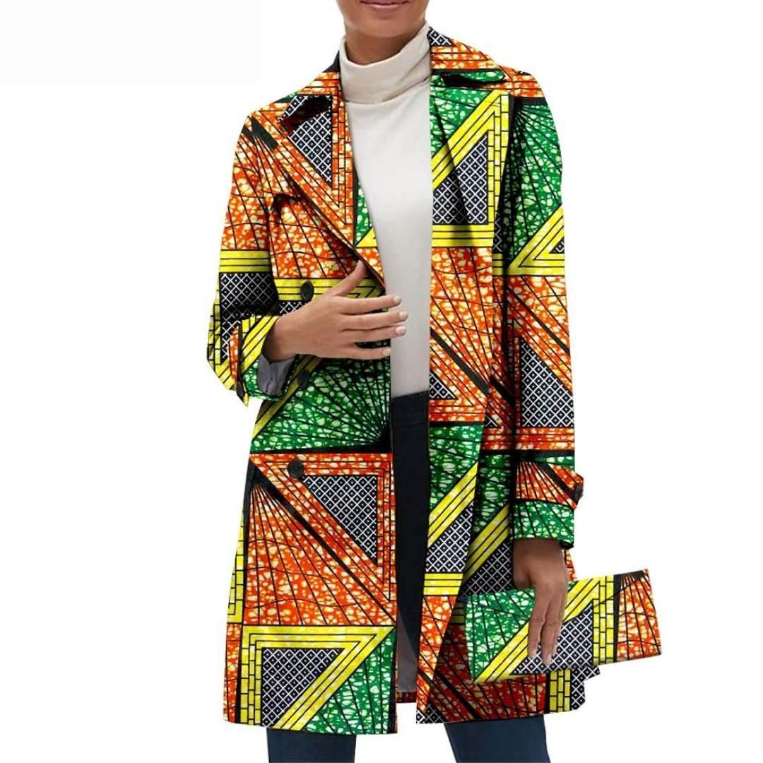 Manteau Femme Tissu Africain