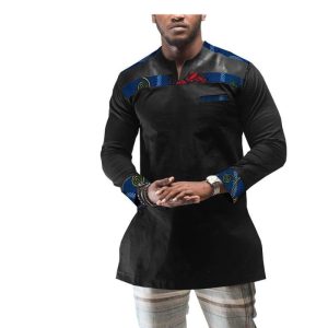 Chemise a motif pour homme en wax