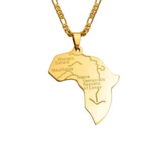 Pendentif Homme Carte d&rsquo;Afrique