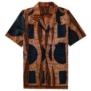 Chemise Africaine Marron