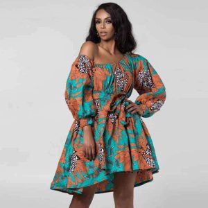 Robe Courte Tissu Africain