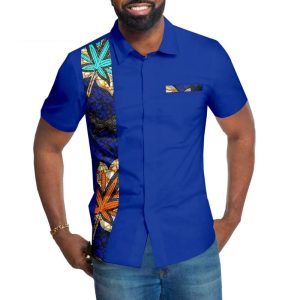 chemise tissu pagne homme