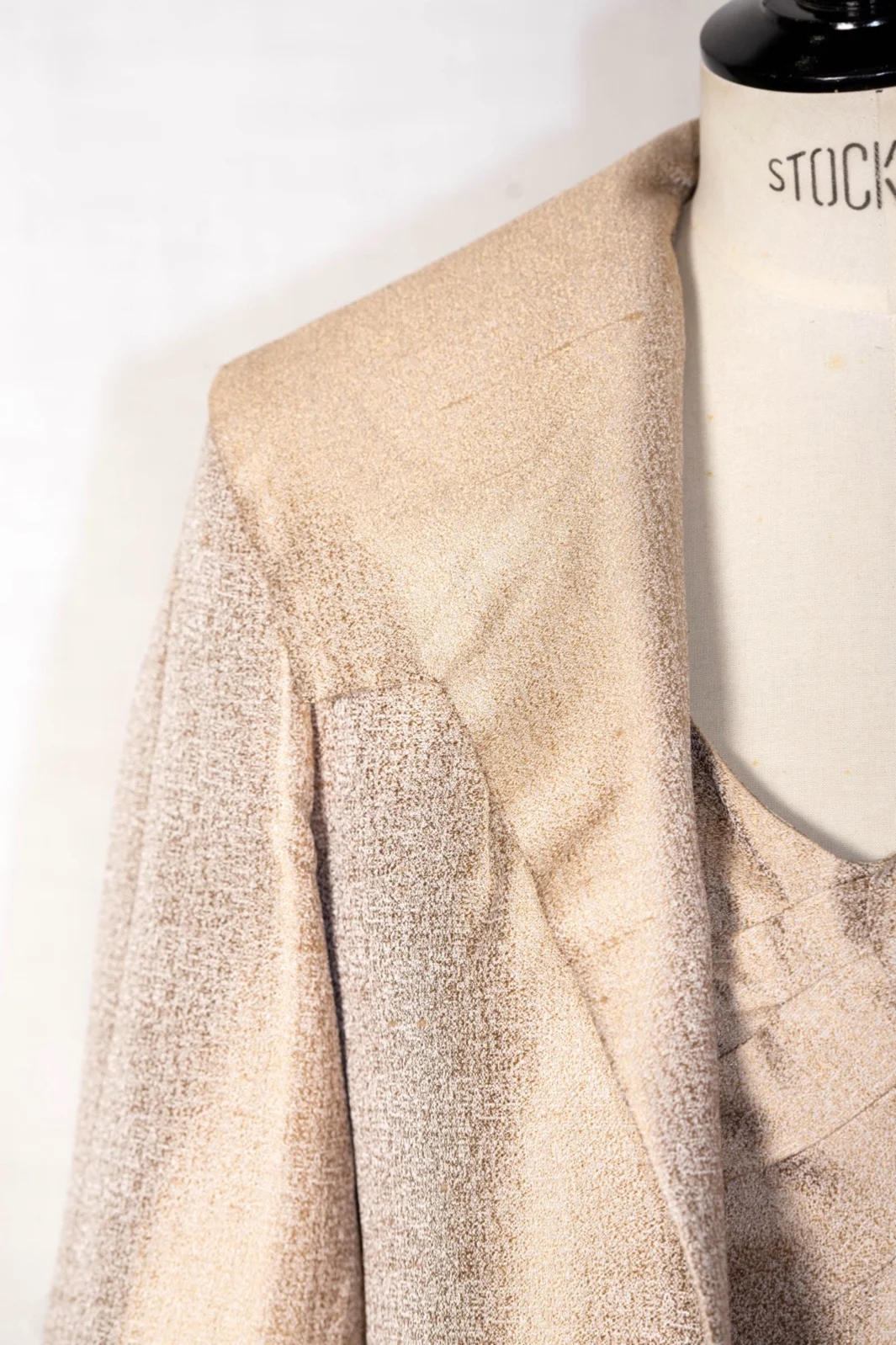 1 Tailleur robe manteau BEIGE SICILIA T38 – Image 5