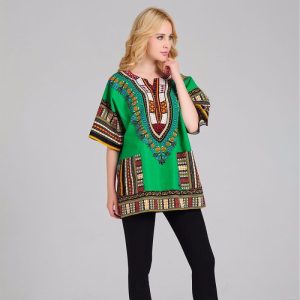 T-Shirt Motif Africain Femme