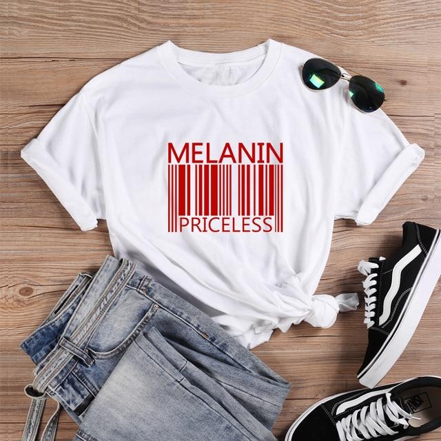 T-Shirt Africain Femme Melanin Priceless – Image 3