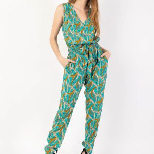 Combi-pantalon Samoa Imprimé Savane Bleu