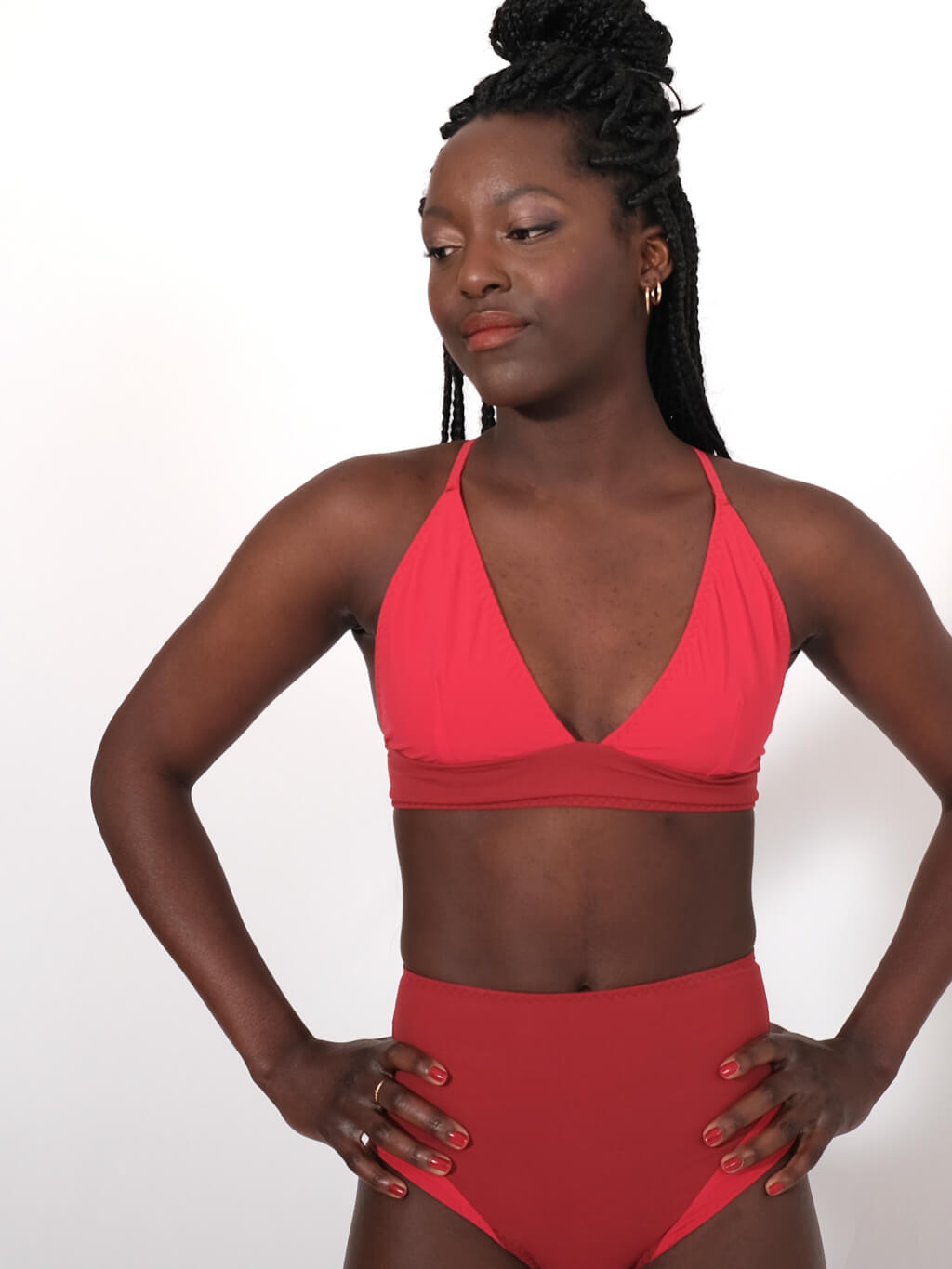 SEDNA : Haut de maillot de bain – Noir & bleu – Made in France – Image 5