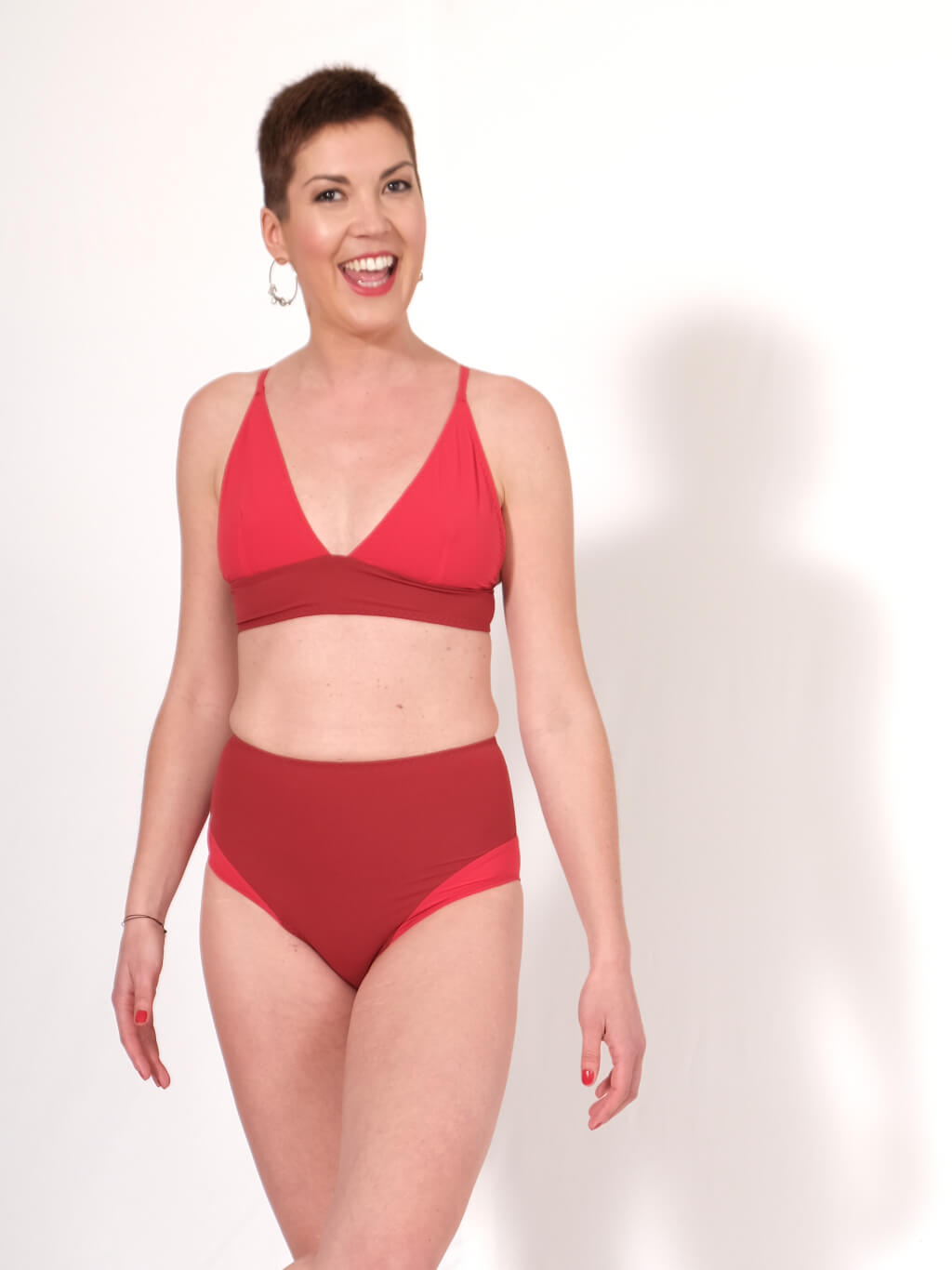 SEDNA : Bas de maillot de bain – rouge & brique – Fabriqué à Lyon – Image 4