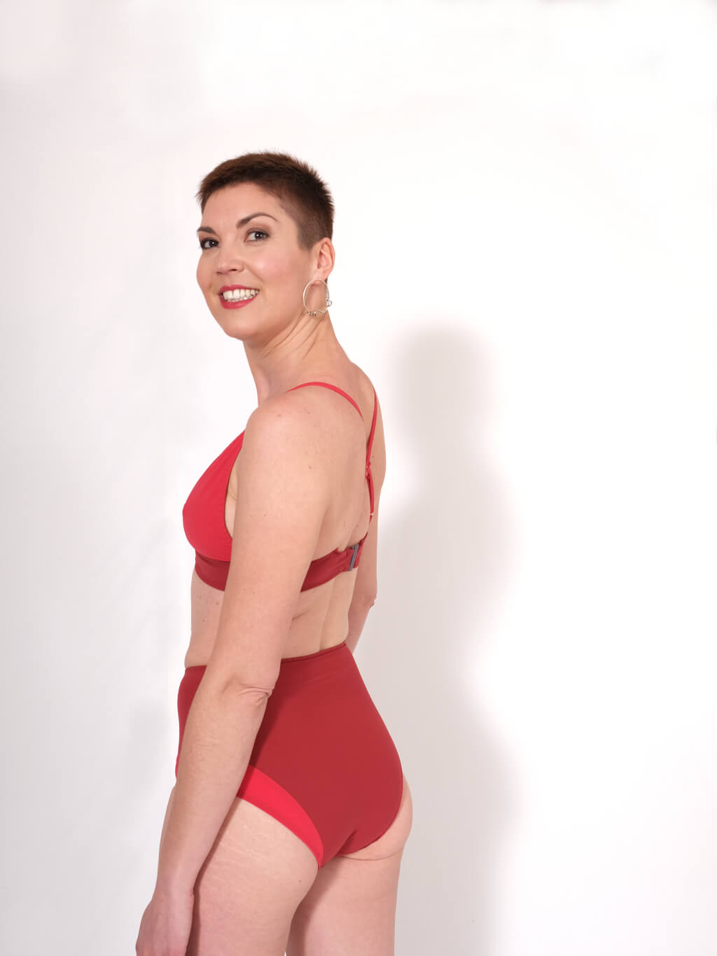 SEDNA : Bas de maillot de bain – rouge & brique – Fabriqué à Lyon – Image 5