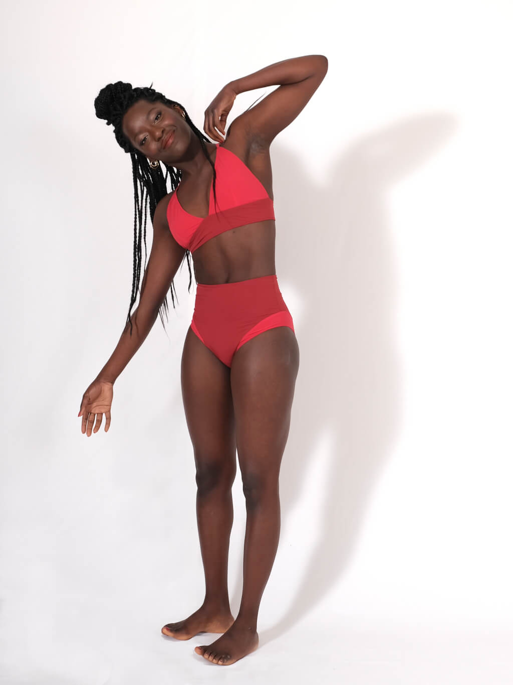 SEDNA : Bas de maillot de bain – rouge & brique – Fabriqué à Lyon – Image 2