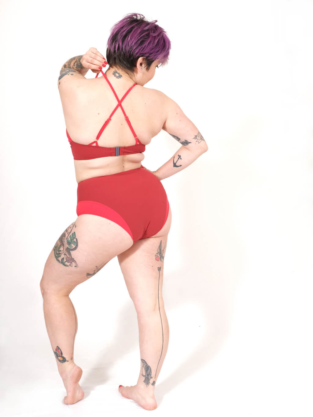 SEDNA : Haut de maillot de bain – Noir & bleu – Made in France – Image 8