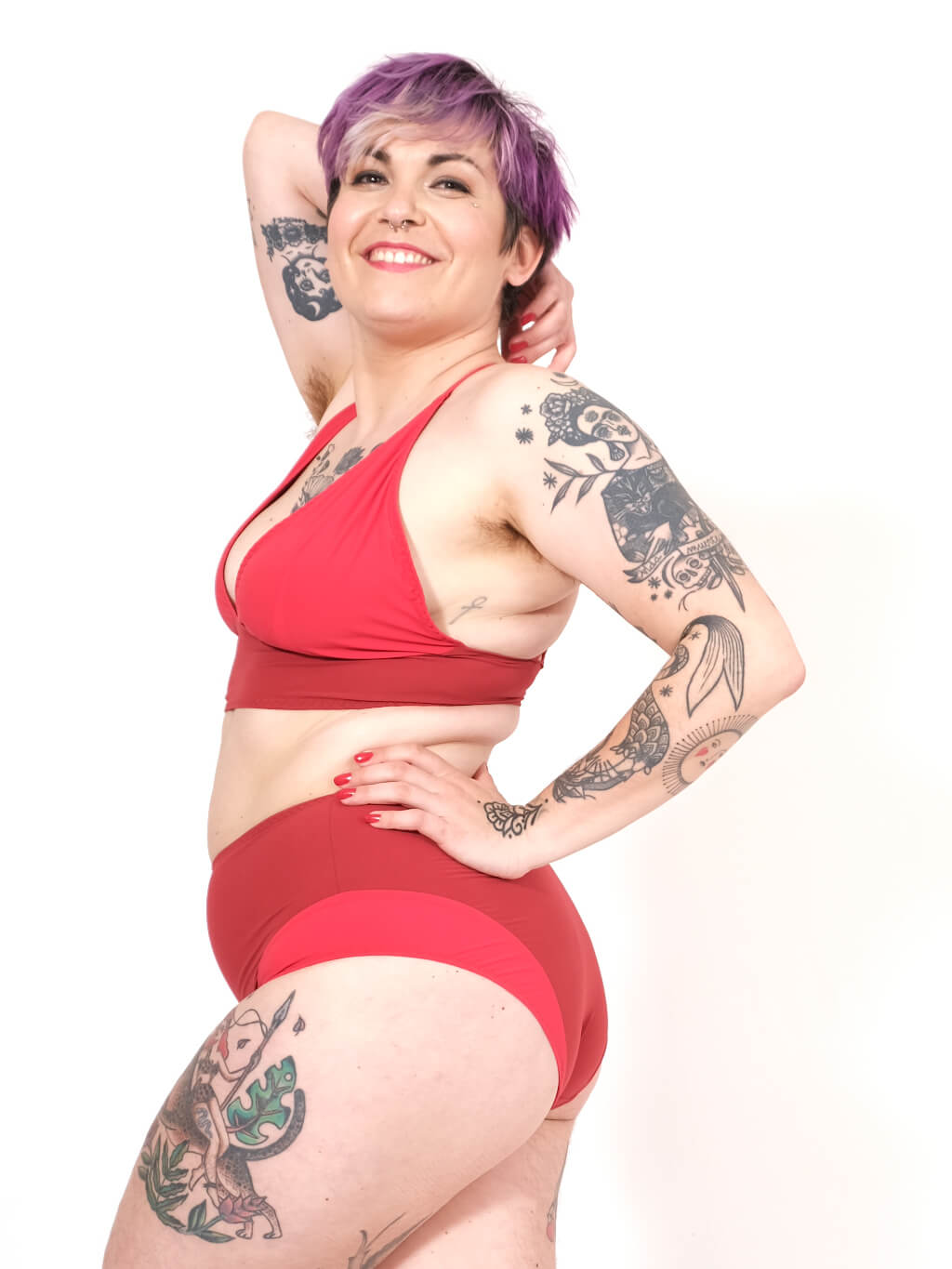 SEDNA : Haut de maillot de bain – Noir & bleu – Made in France – Image 7