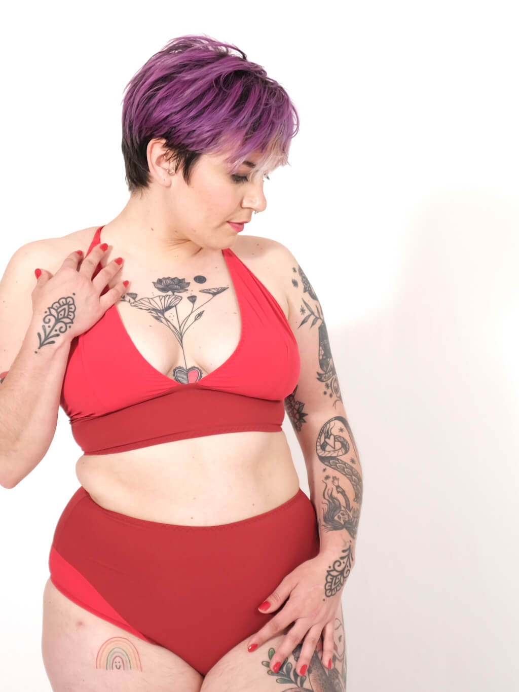 SEDNA : Bas de maillot de bain – rouge & brique – Fabriqué à Lyon – Image 6