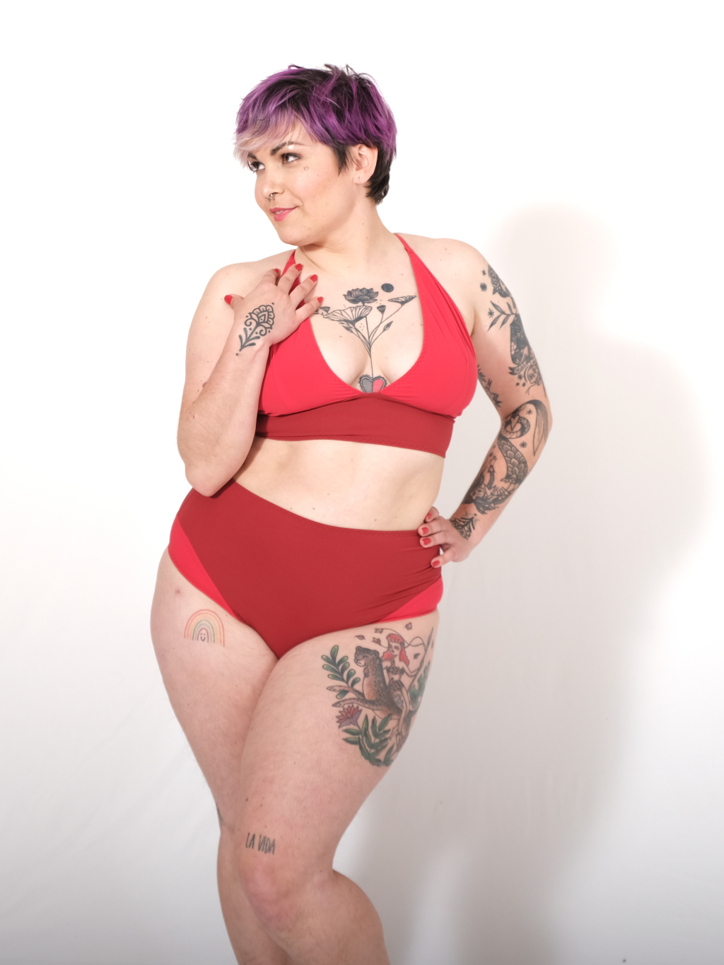SEDNA : Bas de maillot de bain – rouge & brique – Fabriqué à Lyon – Image 8
