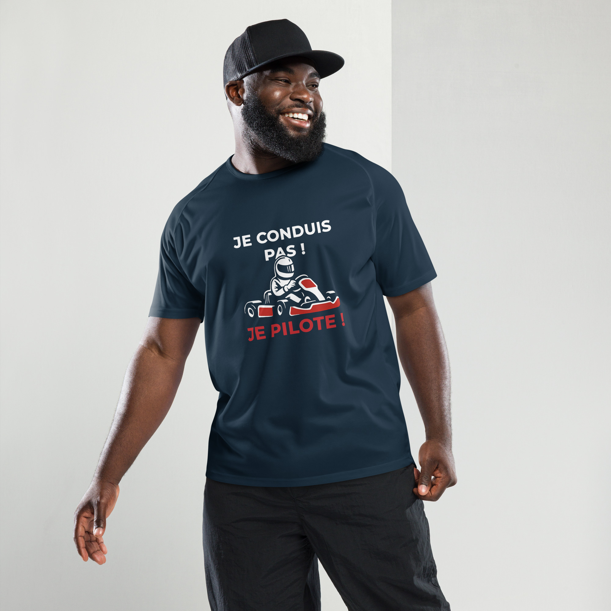 Maillot de sport unisexe Je conduis pas ! Je pilote ! – Image 5